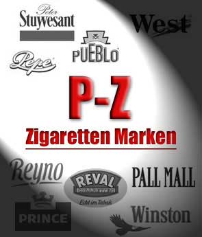 P - Z, Zigaretten Marken