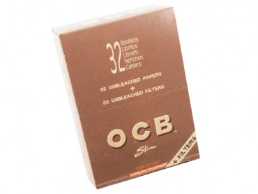 OCB Virgin Paper Slim + Filter Tips 32x32 