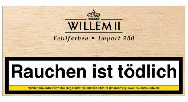 Willem II Import 200 Fehlfarben Sumatra / 100er Kiste 