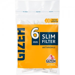 Gizeh Slim Filter Aktivkohle / 120 Stück 