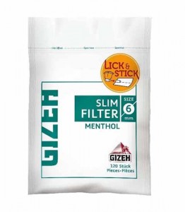 Gizeh Slim Filter Menthol / 120 Stück 