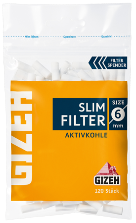 Gizeh Slim Filter Aktivkohle / 120 Stück 